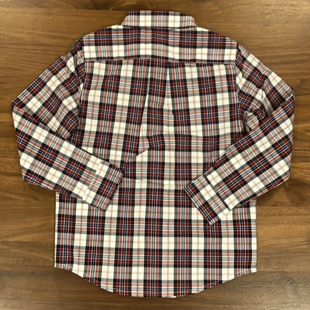 Janie and Jack TARTAN POPLIN SHIRT - Picture 7 of 9